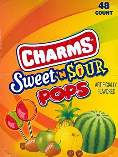 Charms Sweet And Sour Pop 48 Per Box