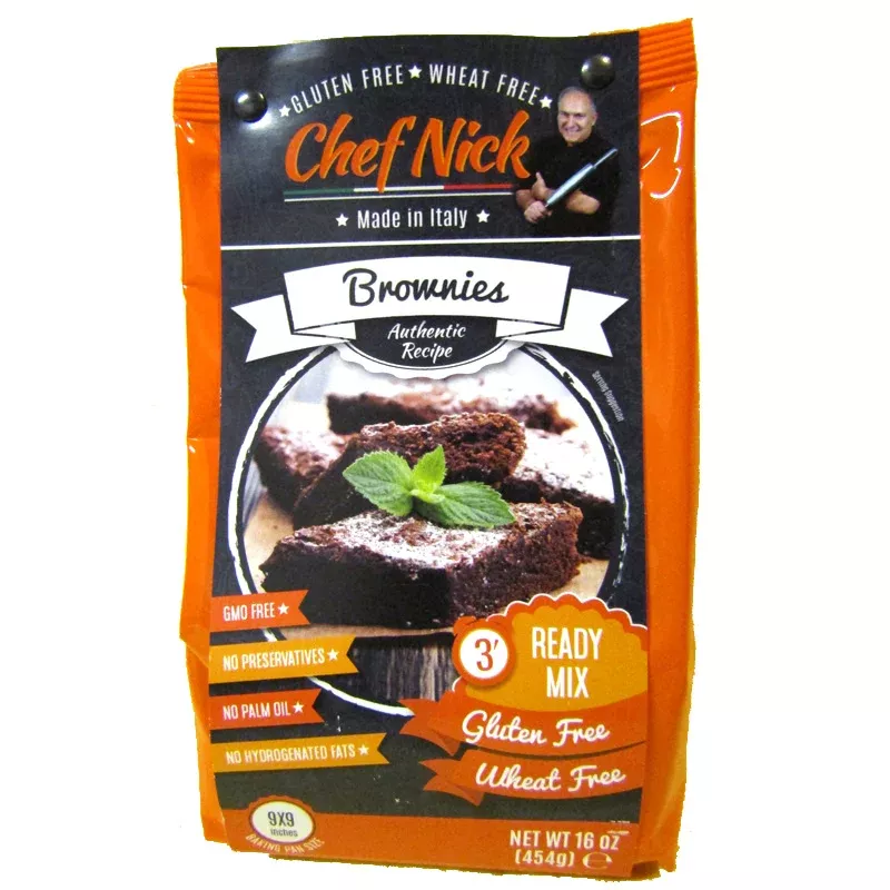 Chef Nick Gluten Free Brownies Ready Mix, 16 oz