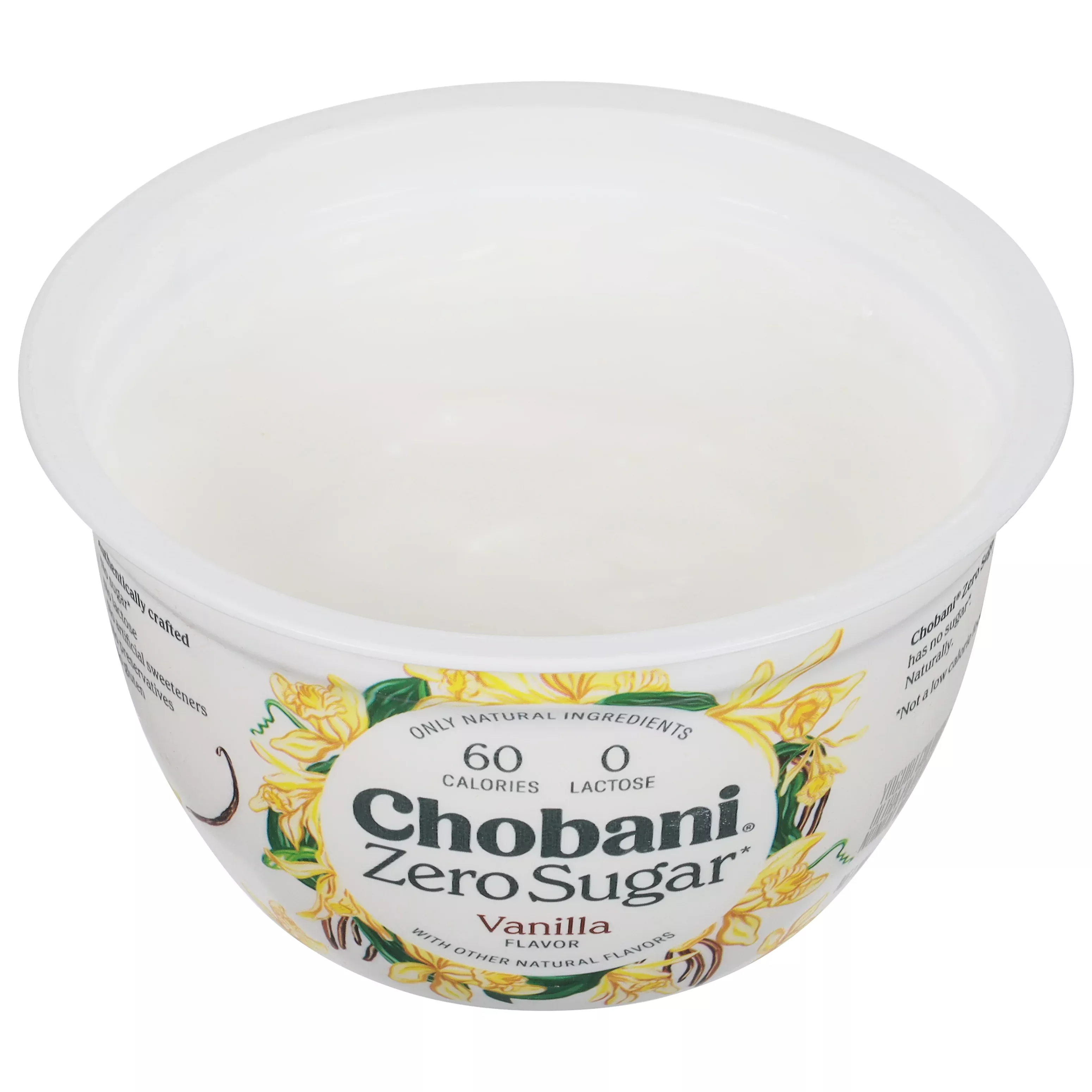 Chobani Greek Yogurt Chobani with Zero Sugar Vanilla 5.3 Ounce Size - 12 Per Case