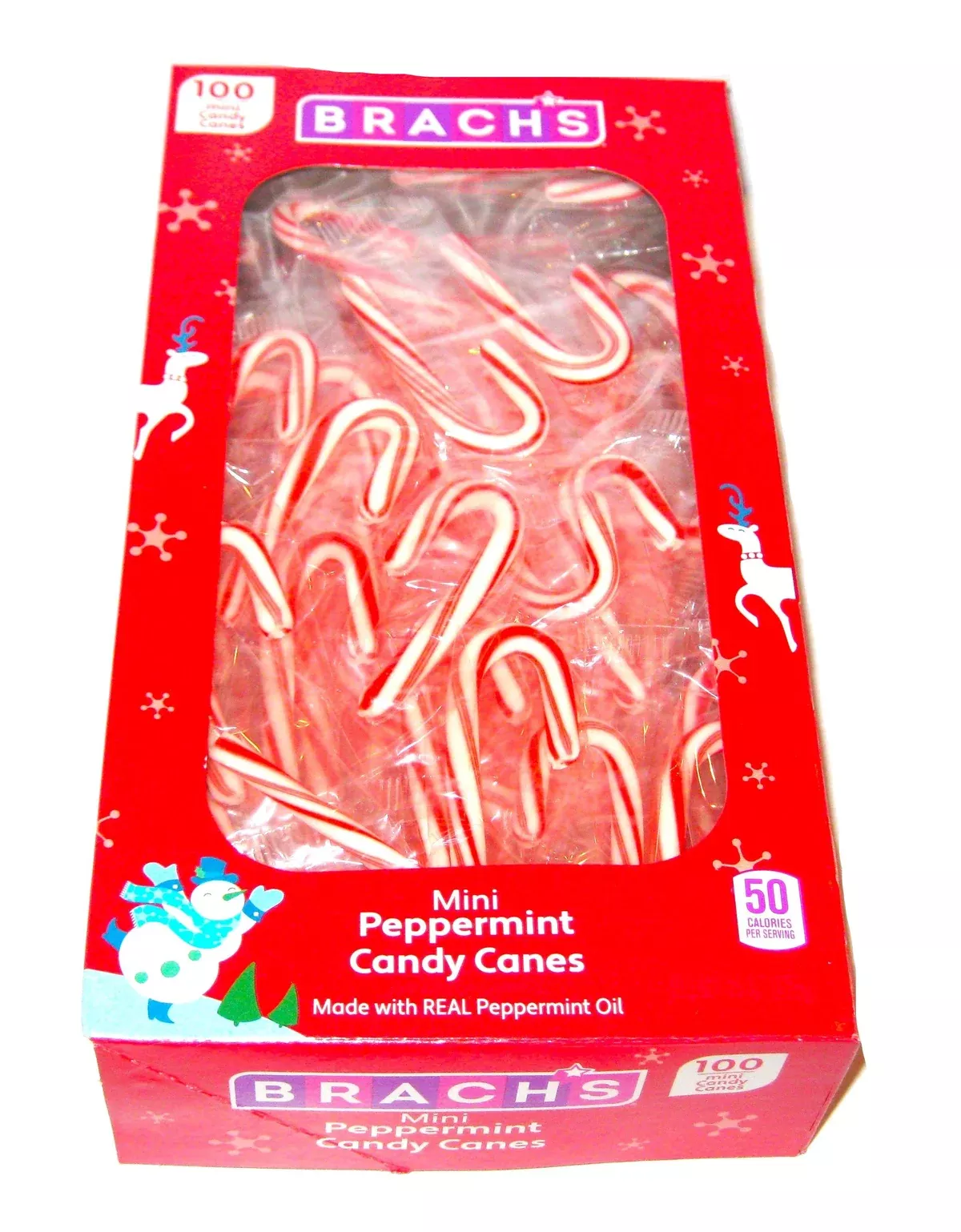 Christmas Candy Canes Brach's Peppermint Mini Canes 100ct box