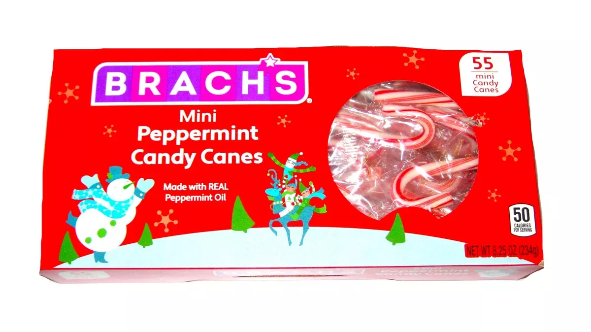 Christmas Candy Canes Brach's Peppermint Mini Canes 55ct box