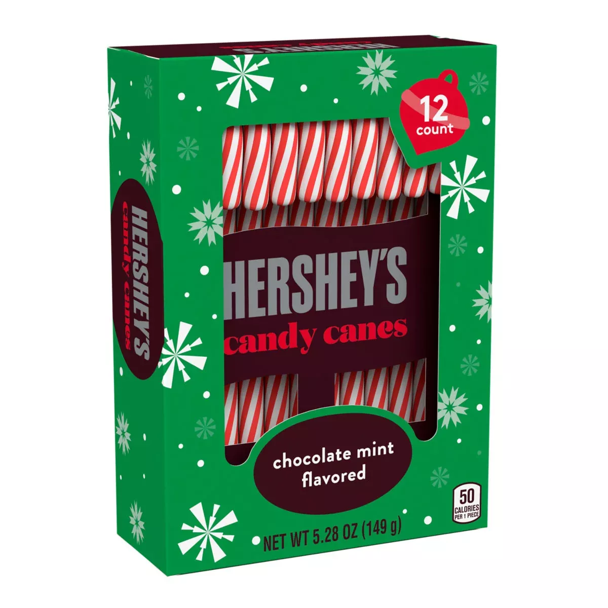 Christmas Candy Canes Hershey's Chocolate Mint 12ct box