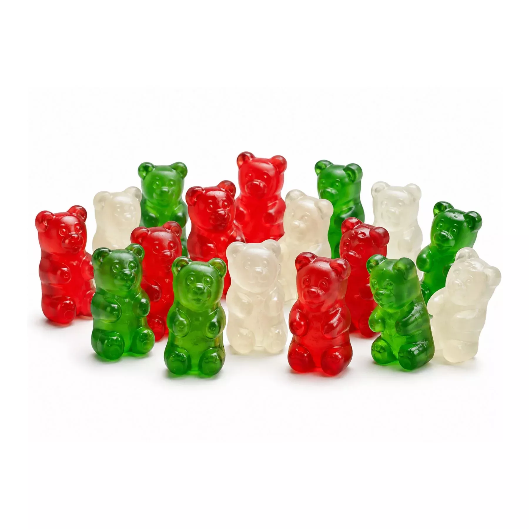 Christmas Gummi Bears – Red, White & Green – Bulk Value Bag – 1 lb