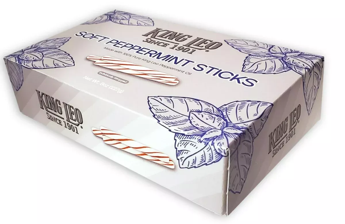 Christmas King Leo Soft Peppermint Sticks 11.5oz box