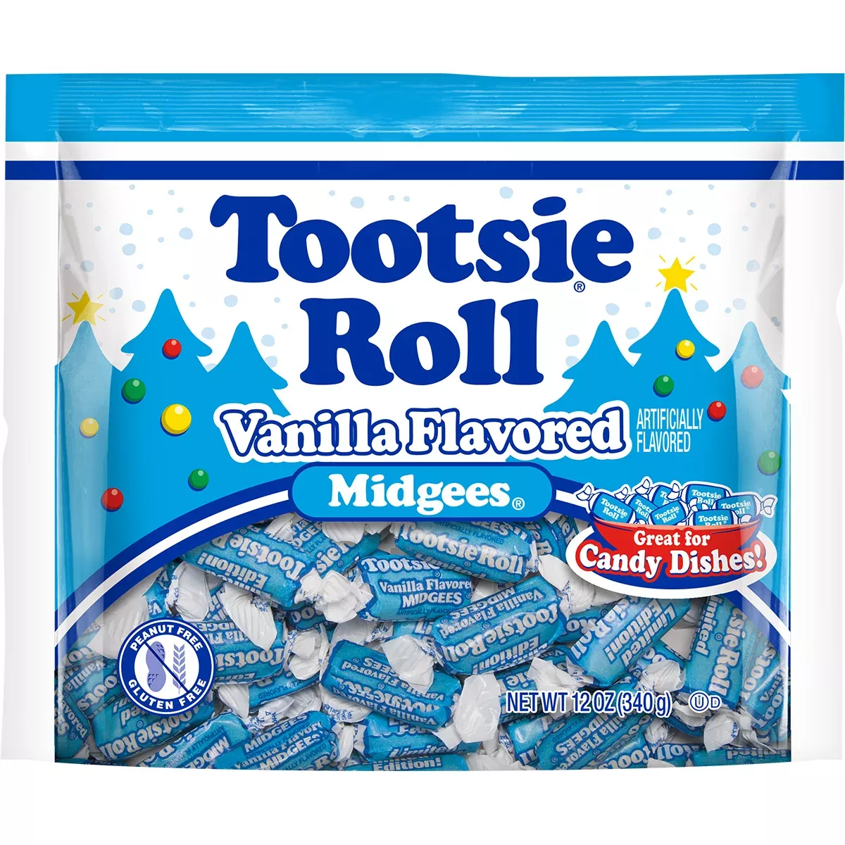 Christmas Vanilla Tootsie Rolls 12oz bag