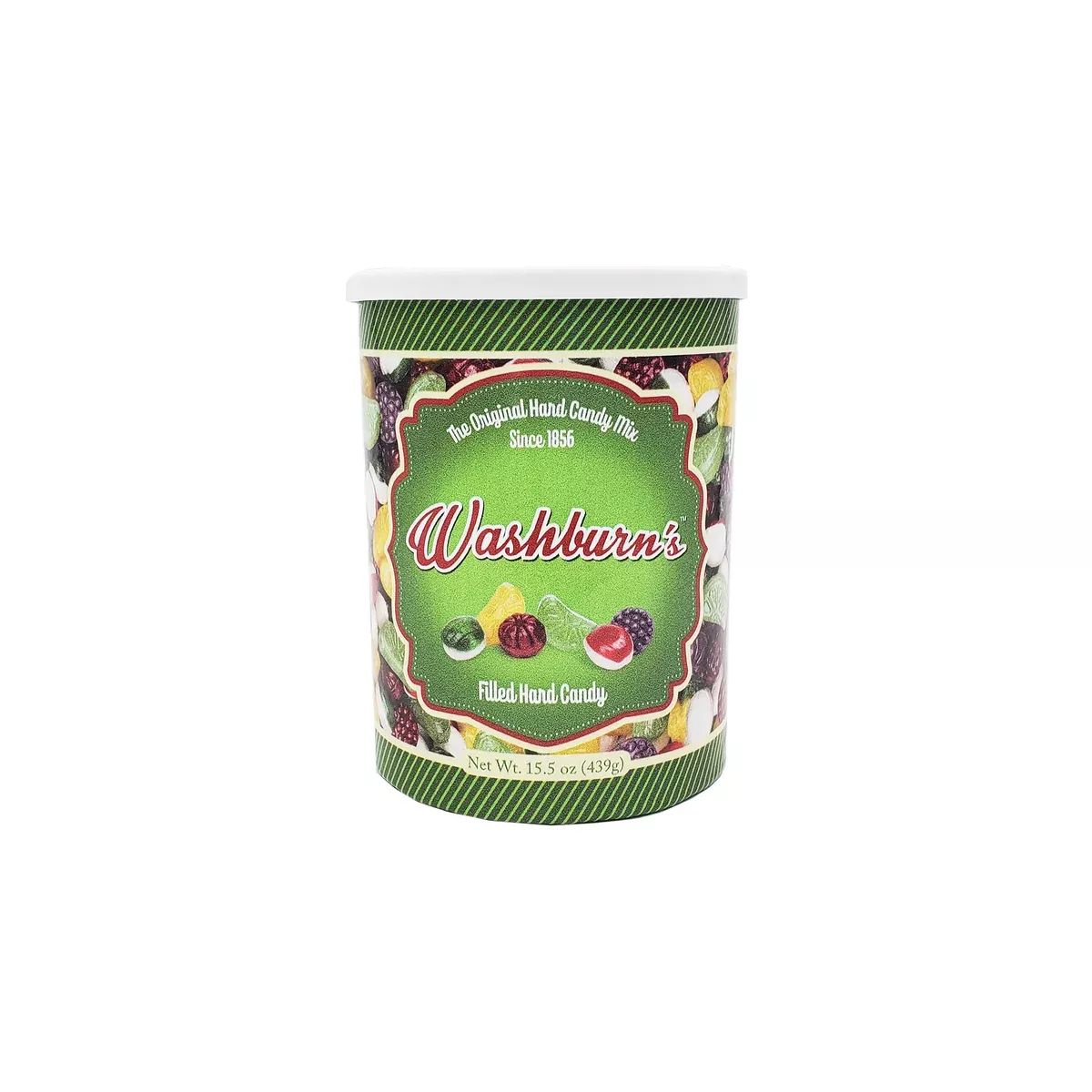 Christmas Washburns Original Filled Hard Candy Assortment 15.5oz Canister