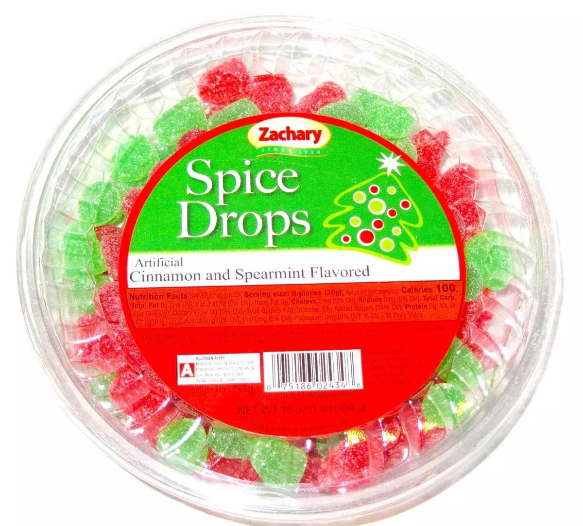 Christmas Zachary Spice Drops 16oz tub