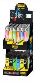 Clipper Lighter Painted Ckj11 2-tier Counter Displays 48ct