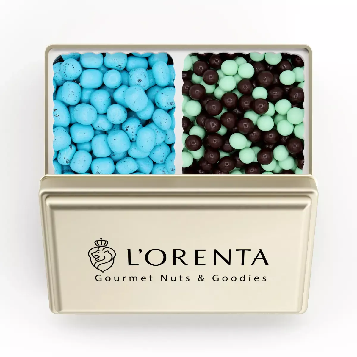 Colorful Chocolates Gold Tin