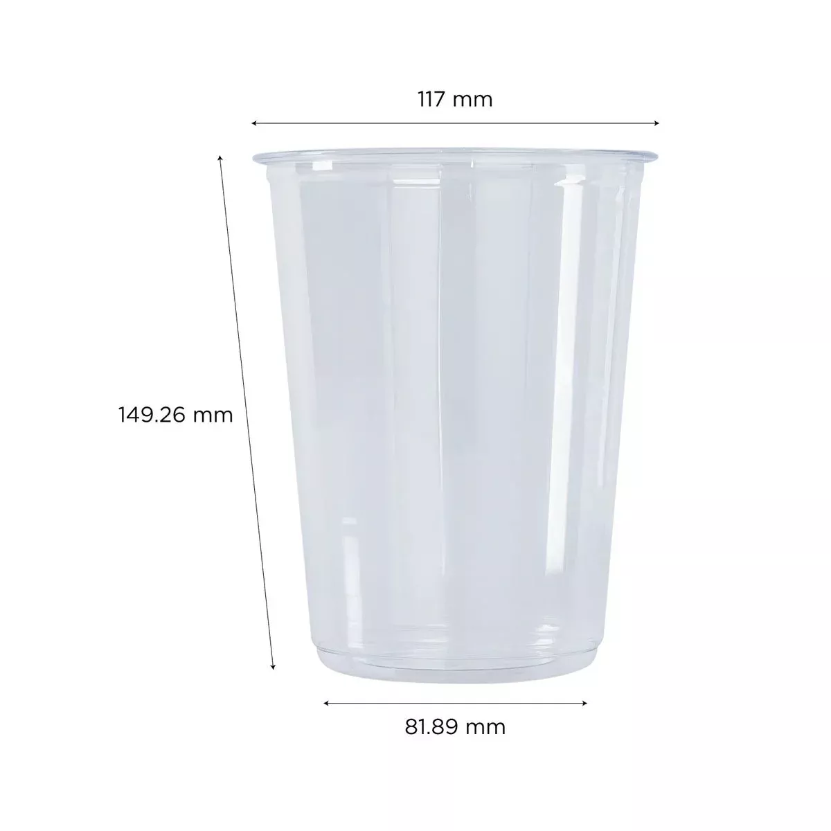 Container PET Round Clear (32 oz) | 50ct, Bag