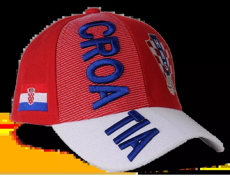 Croatia KIDS RED 3D Embroidery Hat