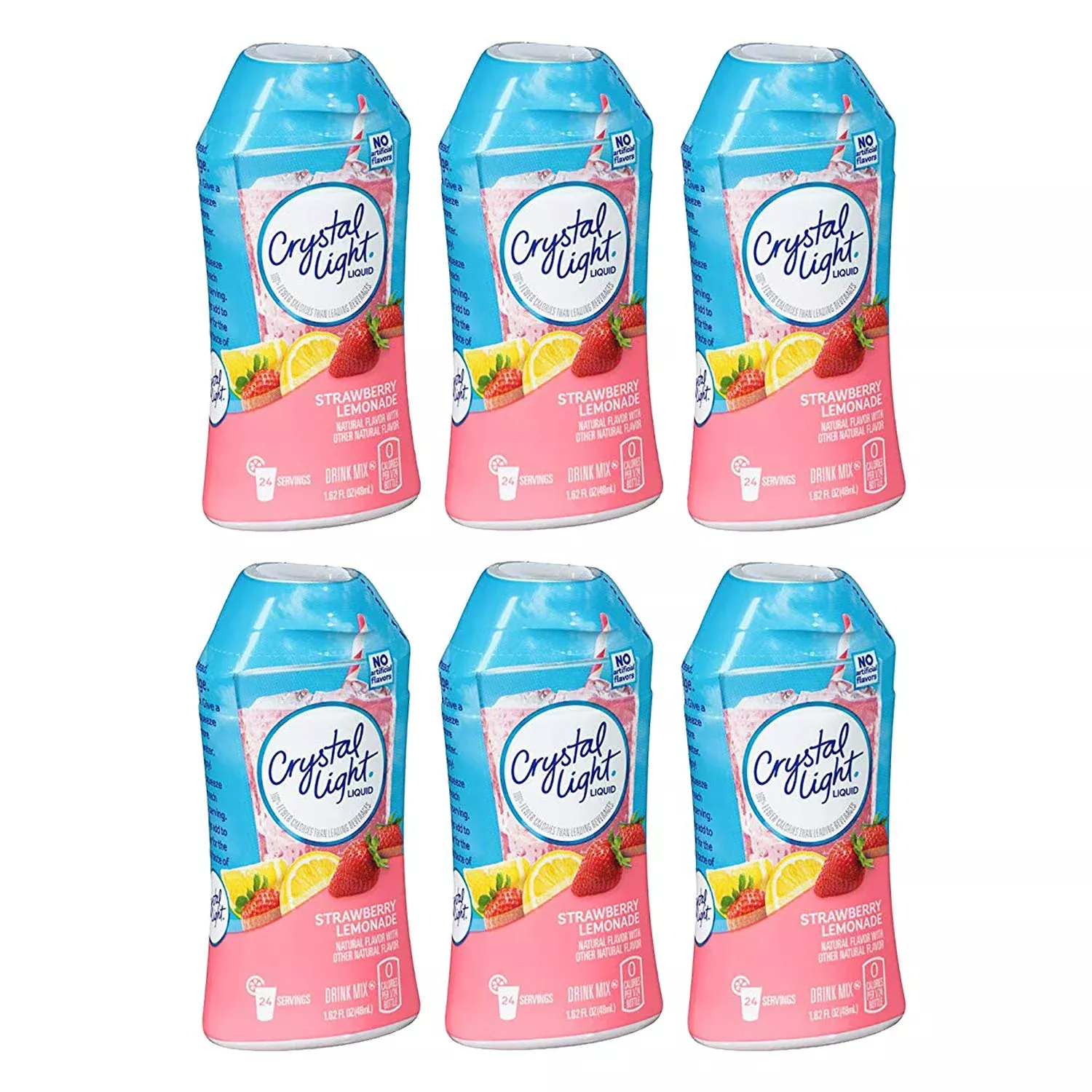 Crystal Light Liquid Drink Mix, Strawberry Lemonade, 1.62 Fl. Oz. (Pack Of 6)