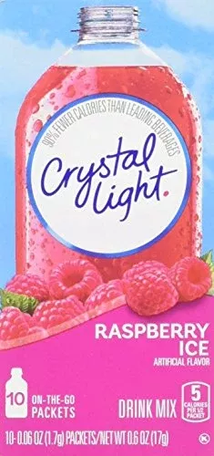 Crystal Light On The Go Raspberry Ice, 10-Packet Boxes (Pack Of 4)