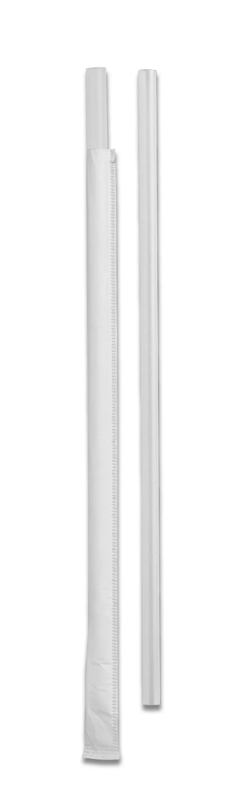 D & W Fine Pack 7.75" Jumbo Translucent Pp Straw Wrapped - 5000 Per Case