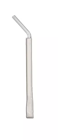 D & W Fine Pack 7.75" White Flex Pp Straw Wrapped - 10000 Per Case