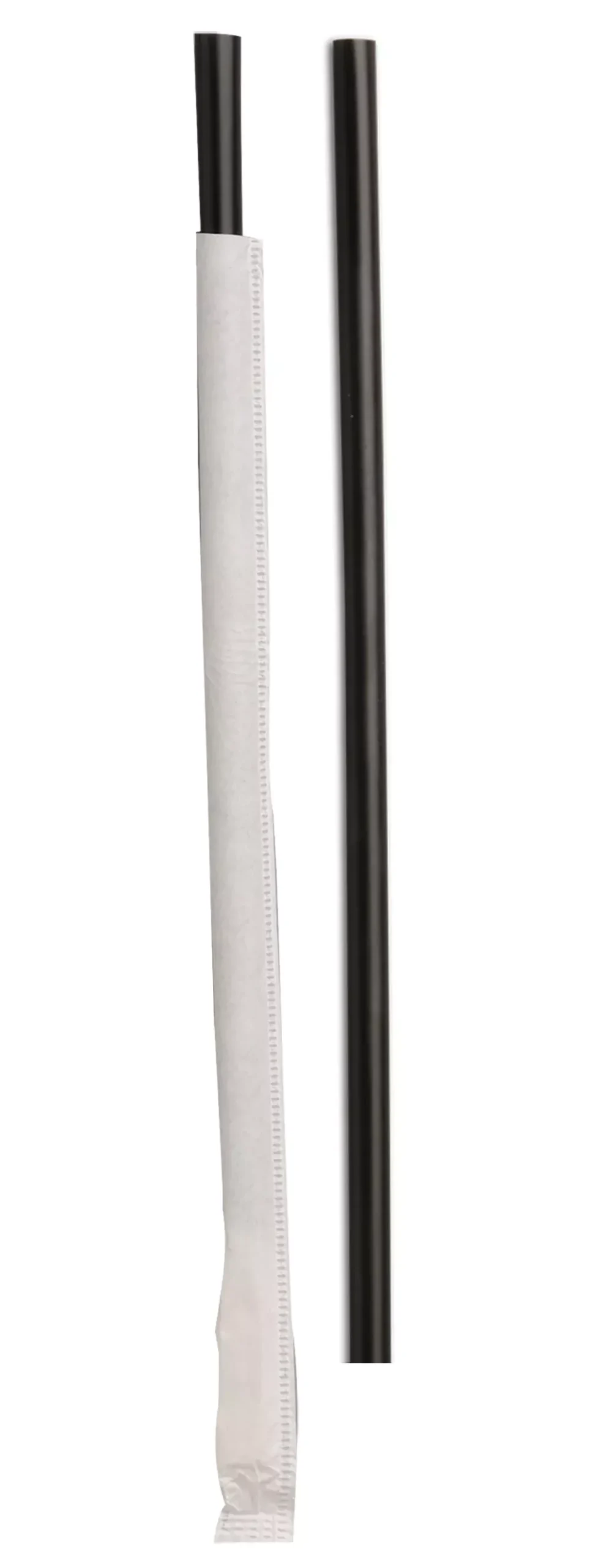D & W Fine Pack 8.5" Giant Ebony Pp Straw Wrapped - 7200 Per Case