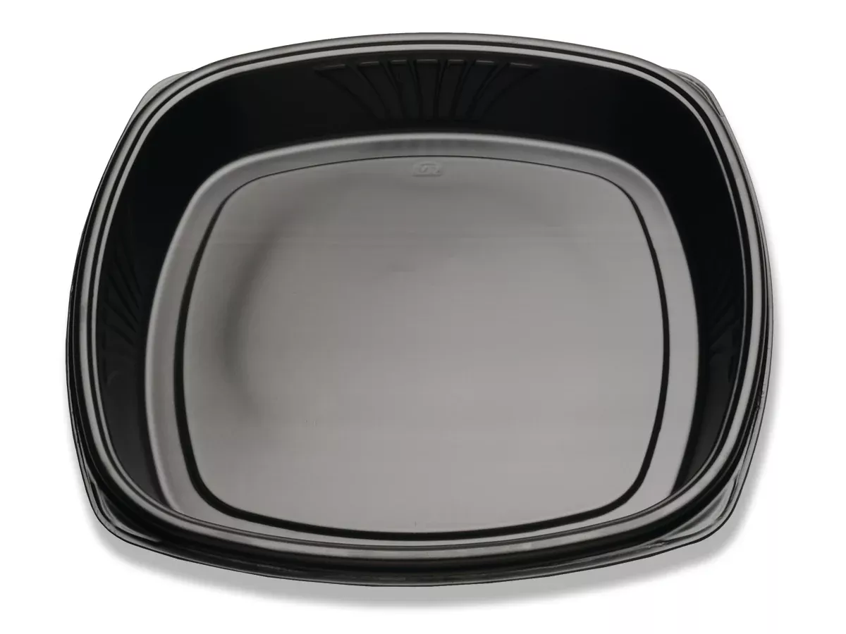 D & W Fine Pack In Deep Forum Tray Non Comp Blk 25 Each - 50 Per Case
