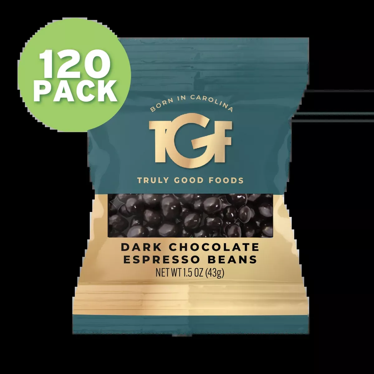 Dark Chocolate Espresso Beans – 120 pack, 1.5oz mini snack bags