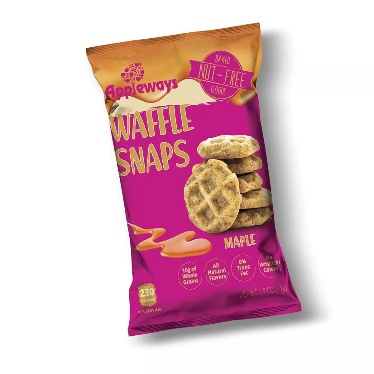 Darlington Snacks Appleways Whole Grain Maple Waffle Snaps 1 Each - 180 Per Case