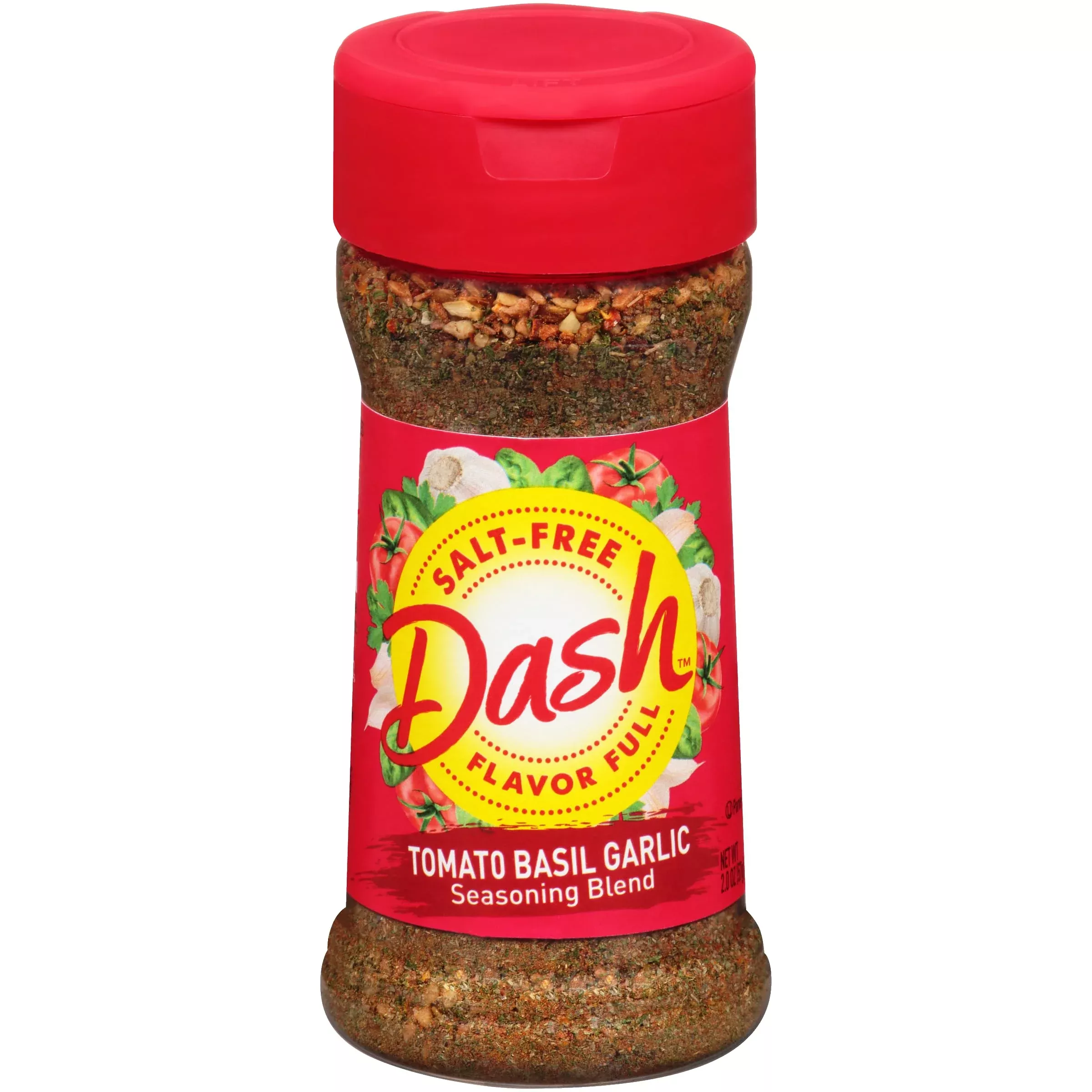 Dash Salt-Free Seasoning Blend, Tomato, Basil And Garlic, 2 Ounce