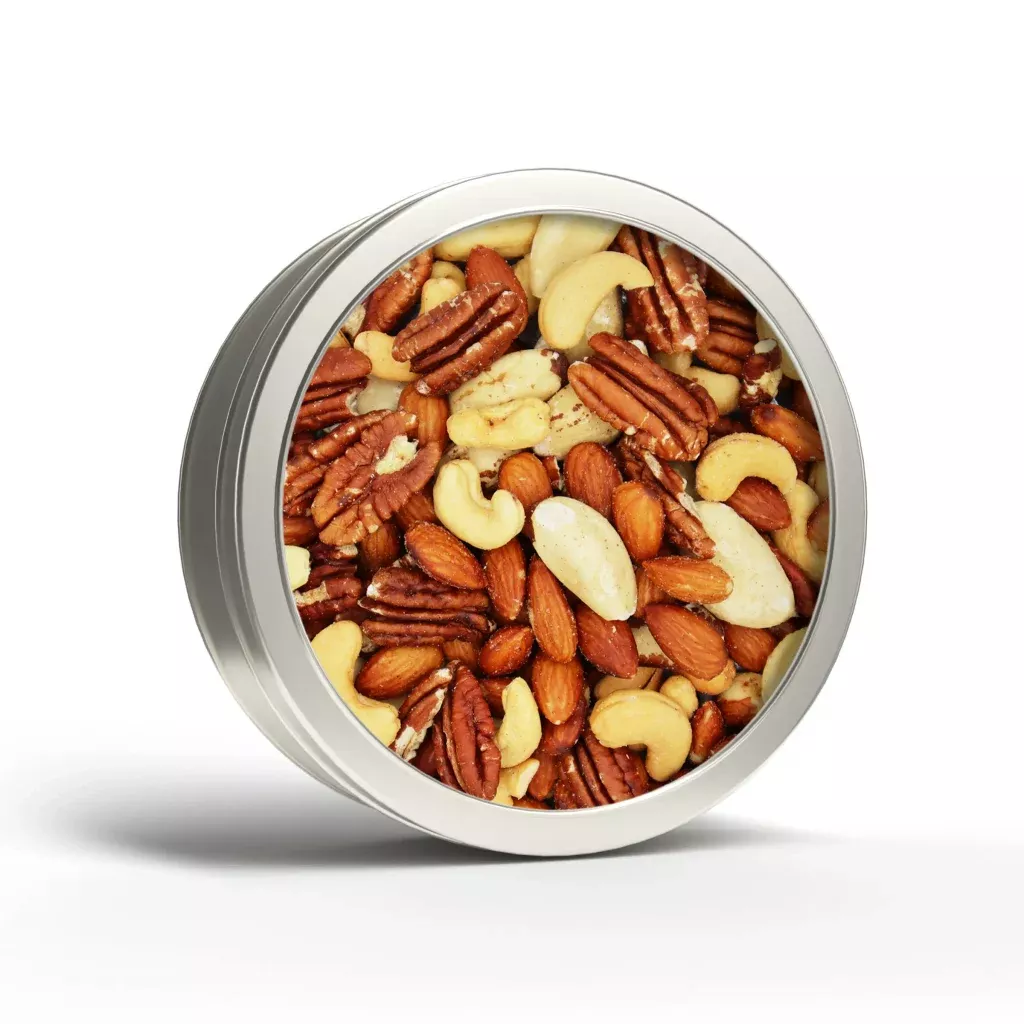 Deluxe Mixed Nuts Round Tin