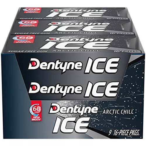 Dentyne Gum Arctic Chill Sugar Free 16 pcs (Pack of 9)