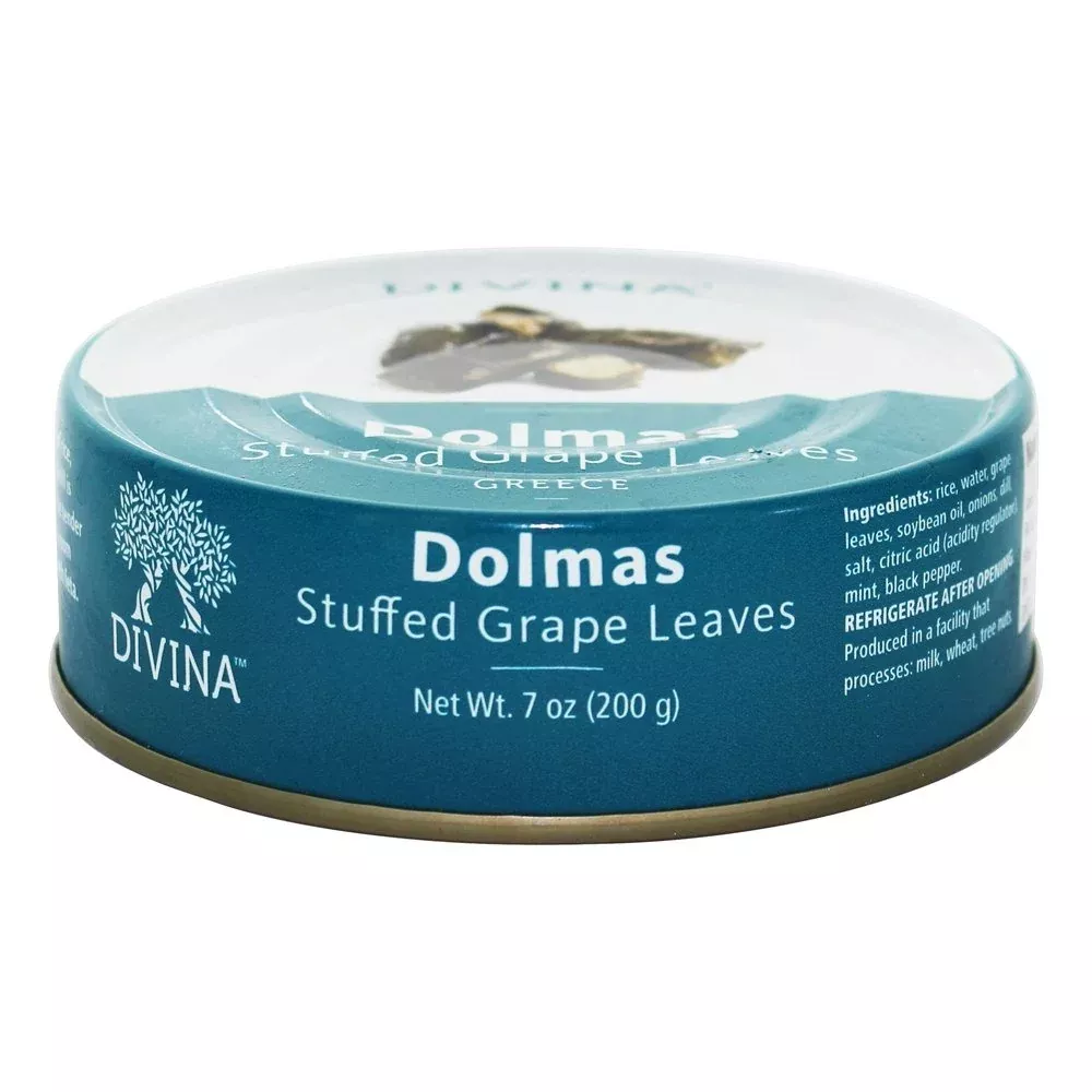 Divina, Stuffed Grape Leaves, Dolmas, 7 Oz. (4 Pack)