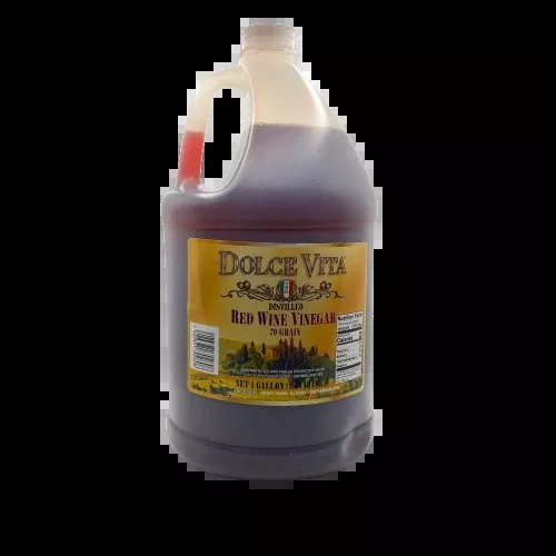 Dolce Vita Distilled Red Vinegar (Wine Flavor), 5% Acidity, 1 Gallon
