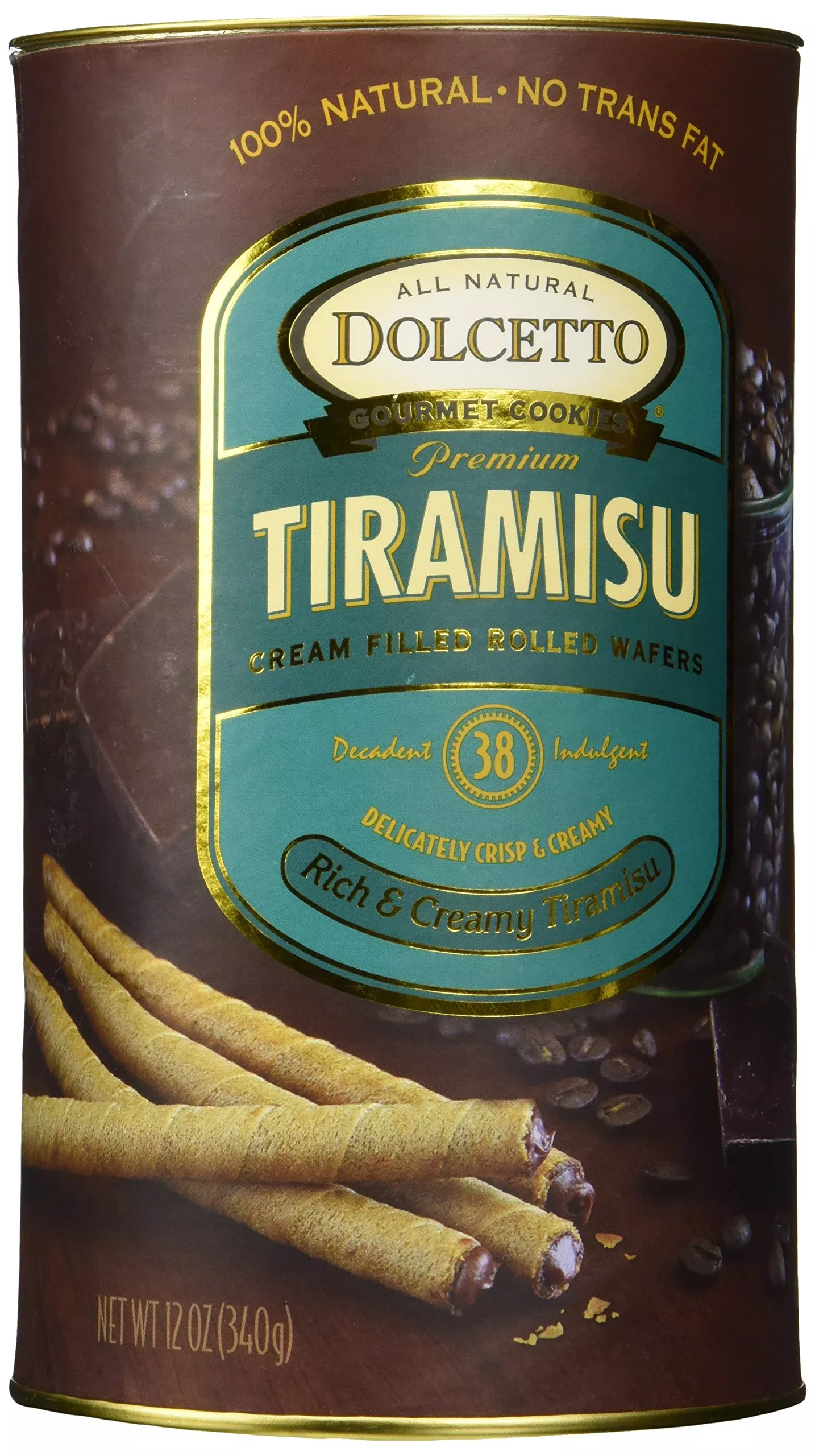 Dolcetto Dolcetto Wafer Rolls Tiramisu, 12 Oz