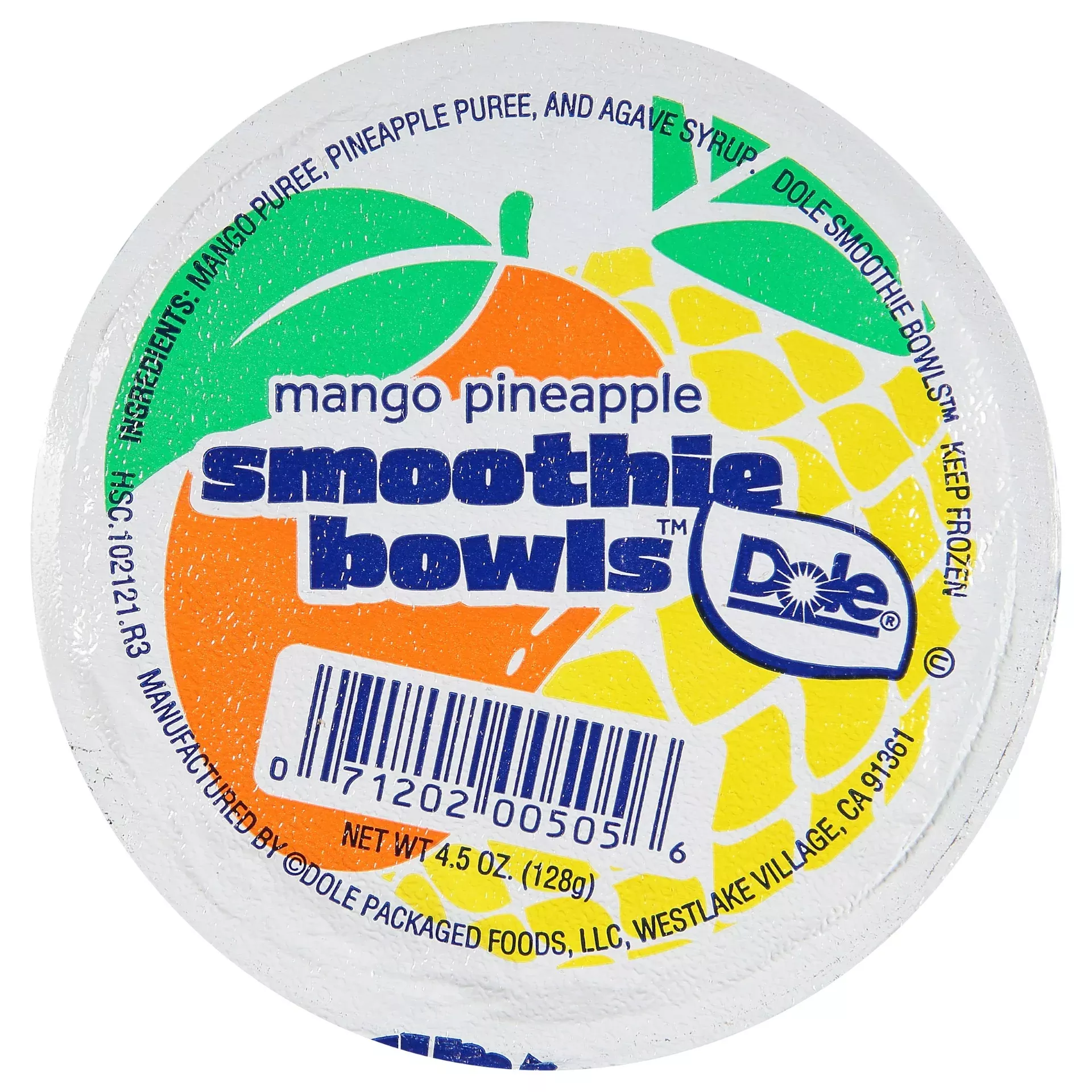 Dole Frozen Mango Pineapple Smoothie Bowl 4.5 Ounce Size - 96 Per Case