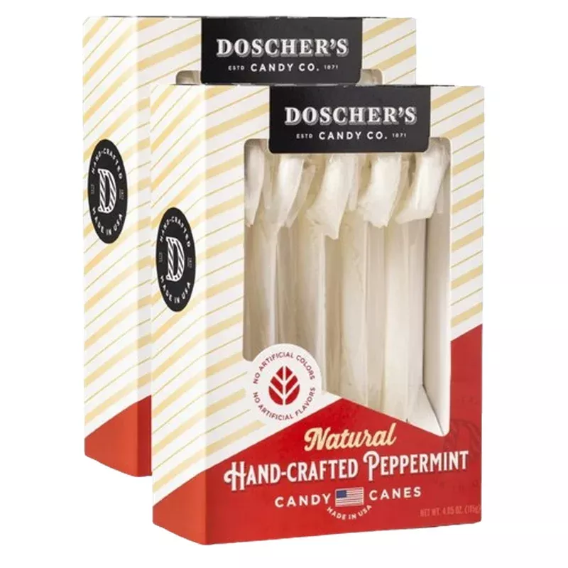 Doscher's Handmade Natural Candy Canes - 4.05 oz. Box