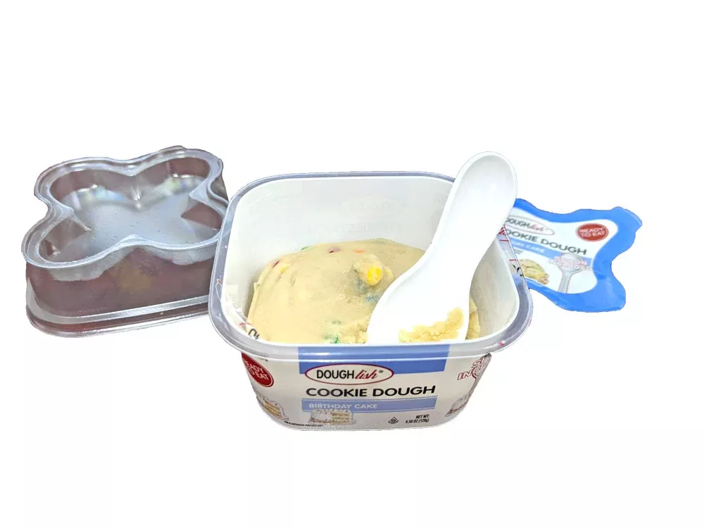 Doughlish Edible Cookie Dough 4.5oz Jar Birthday Cake (Spoon Included)