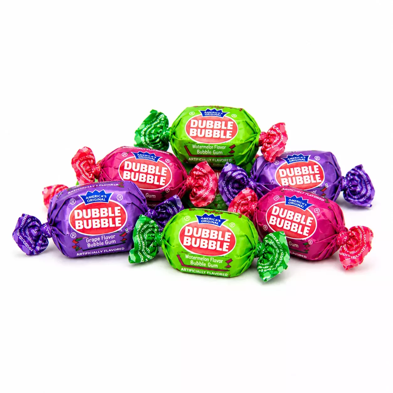Dubble Bubble 3 Flavor Bubble Gum Assortment – Individually Wrapped – Bulk ValueBag – 1 lb