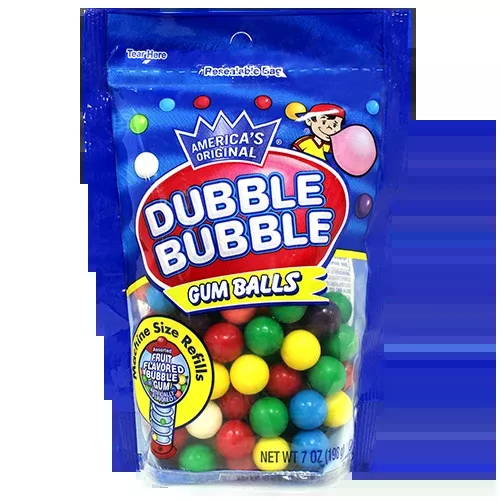 Dubble Bubble Gumballs Refill Size 7 oz. Bag