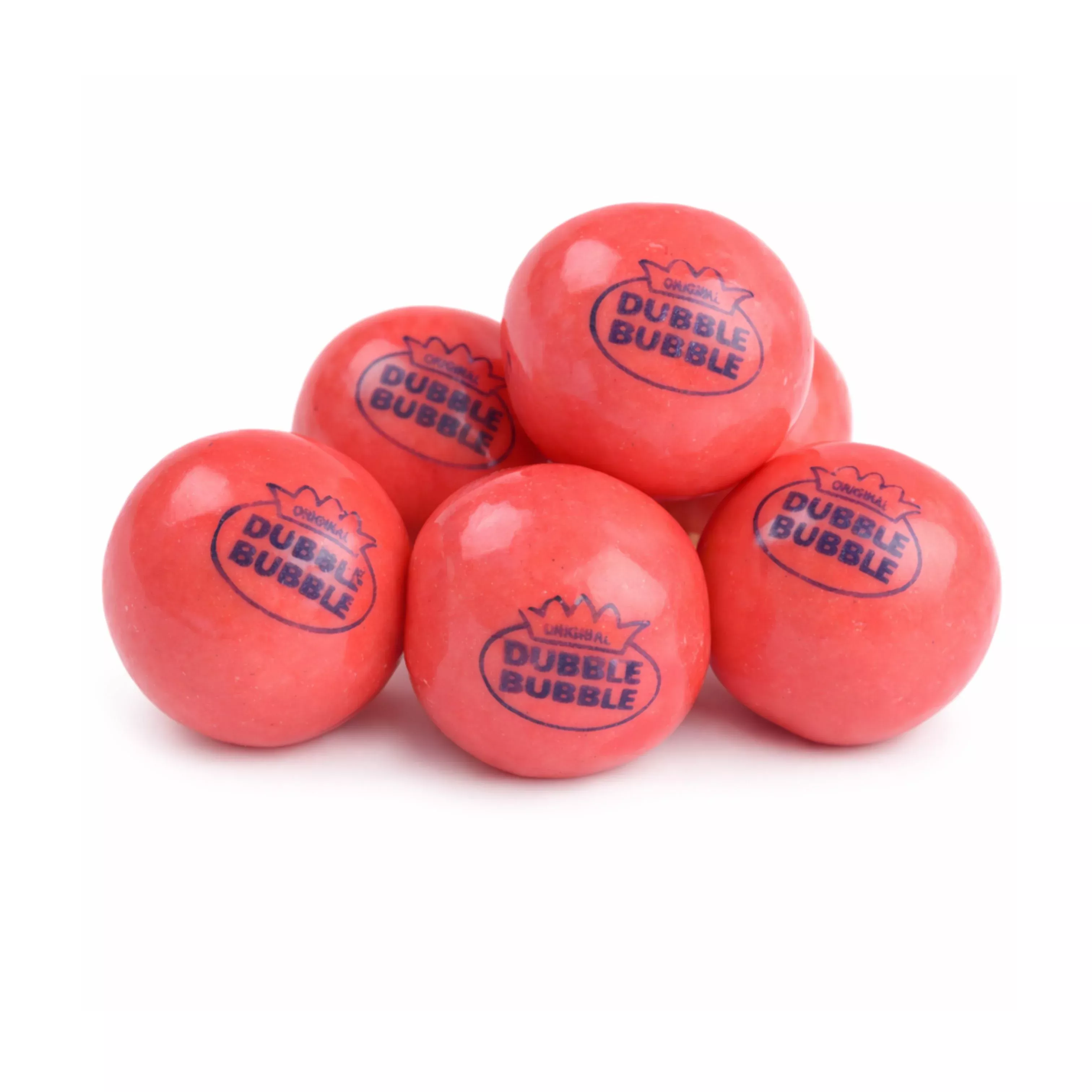Dubble Bubble Pink Bubble Gum Balls – Bulk Value Bag – 1 lb