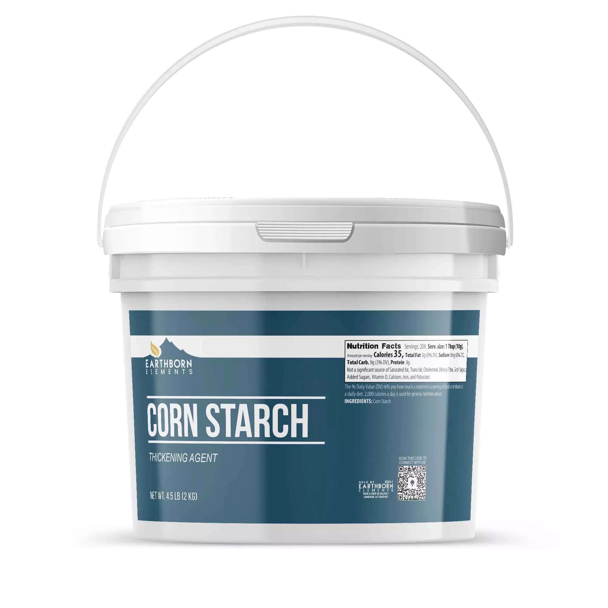 Earthborn Elements Corn Starch (1 Gallon), Thickener For Sauces, Soup, & Gravy