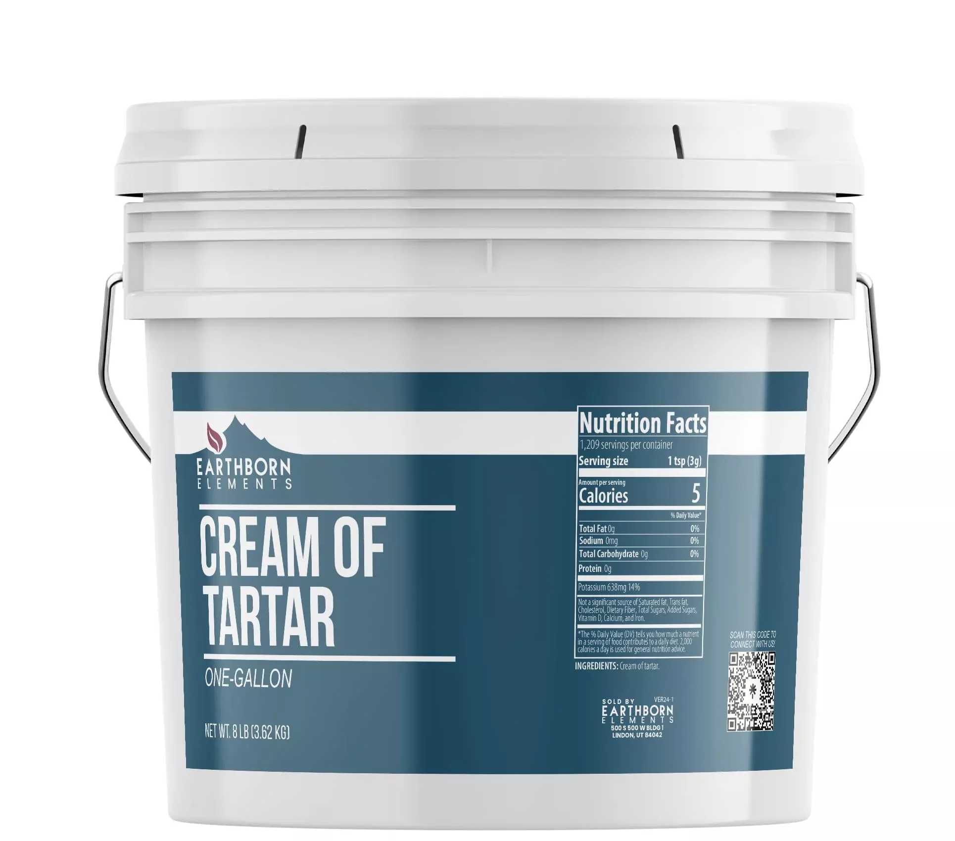Earthborn Elements Cream Of Tartar (1 Gallon), Baking Ingredient, Non Gmo