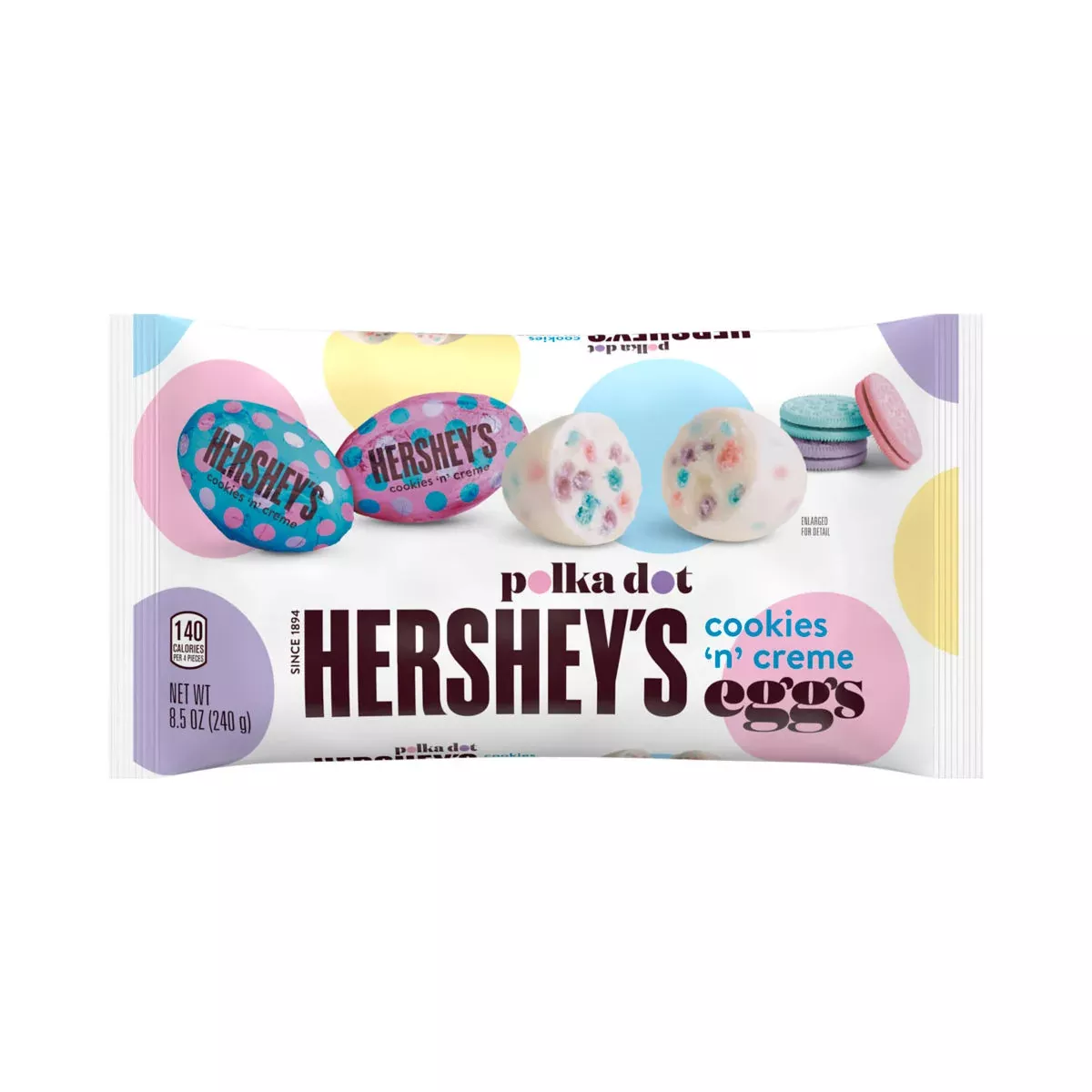 Easter Hershey Cookies and Creme Polka Dot Eggs 8.5oz bag