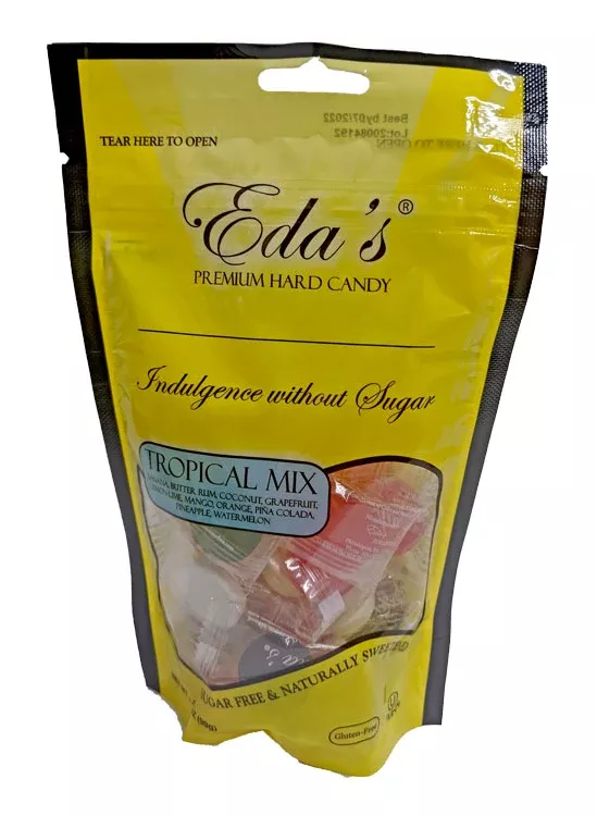 Eda's Sugar Free Hard Candy Tropical Mix 3.5oz or 12 Count Box