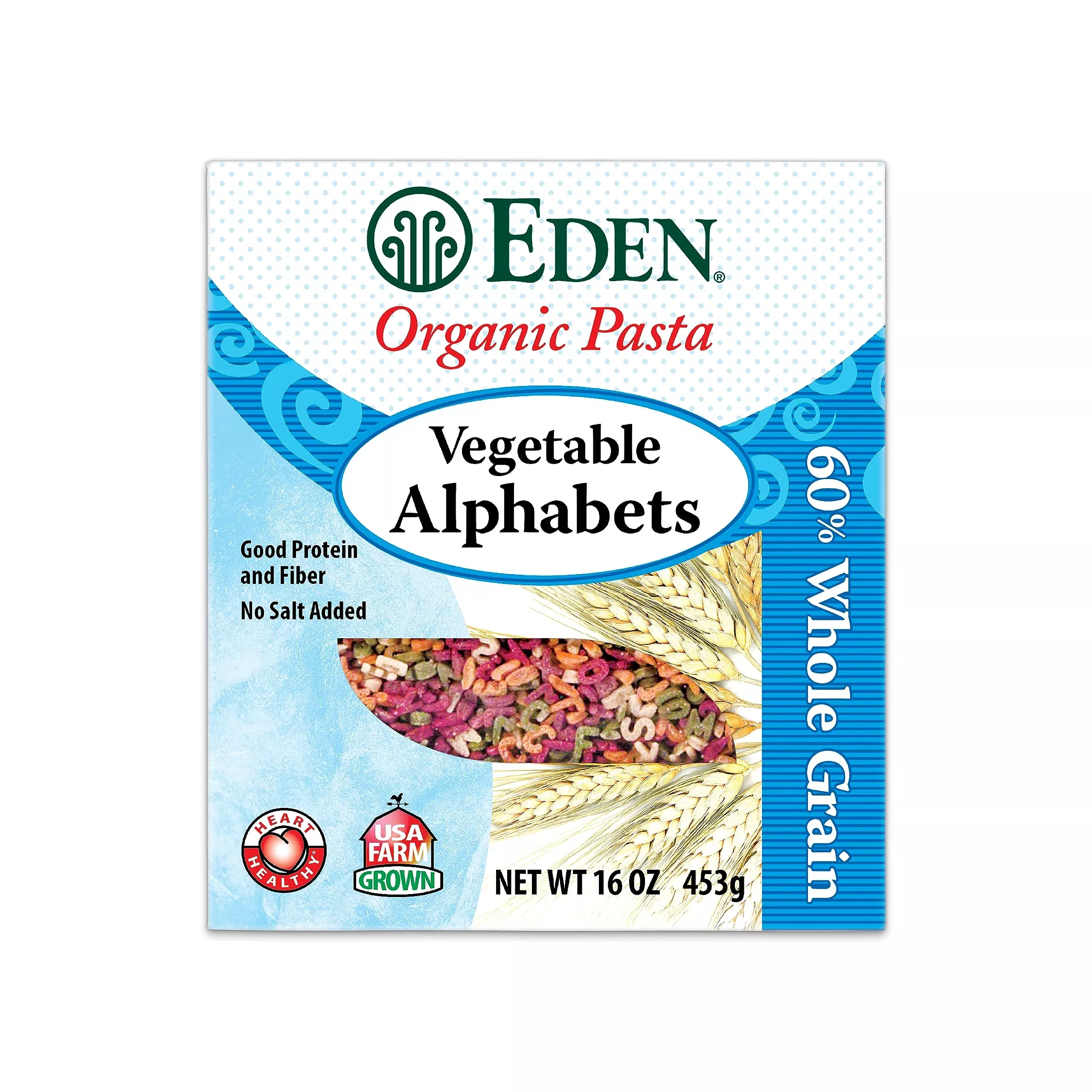 Eden Organic Pasta, Vegetable Alphabets, 16 Oz