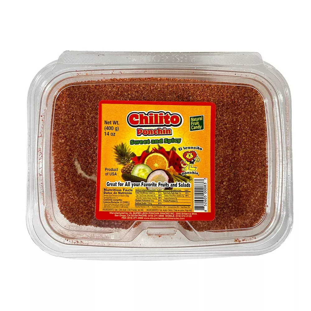 El Leon Chilito Display Polvo | 14oz, Tub