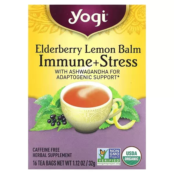 Elderberry Lemon Balm Immune + Stress Tea