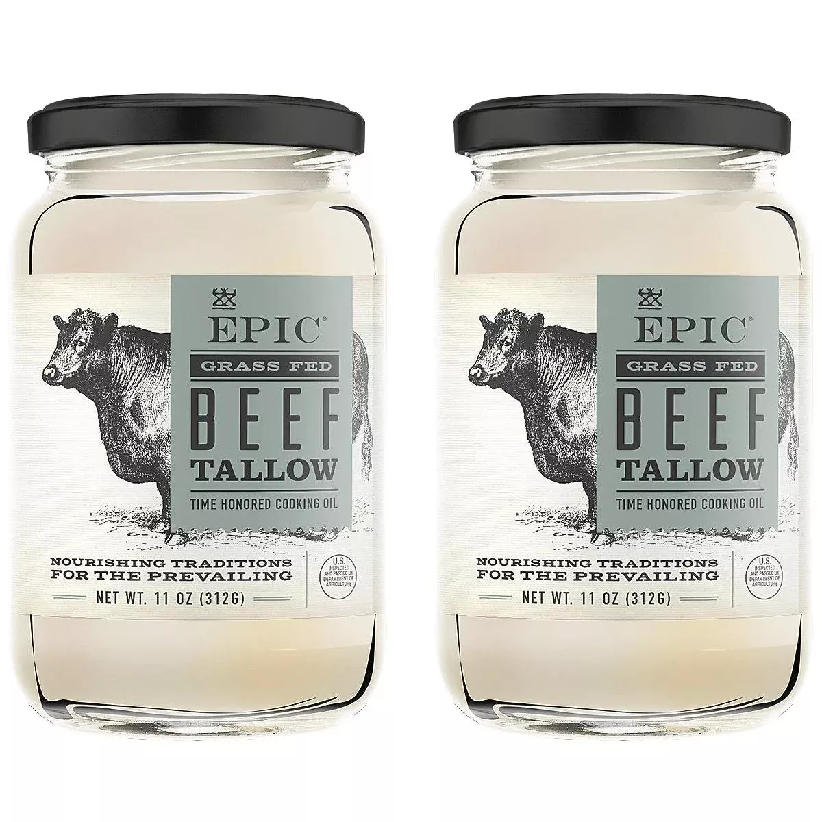 Epic Animal Oil, Beef Tallow, 11 Ounce (Pack Of 2)