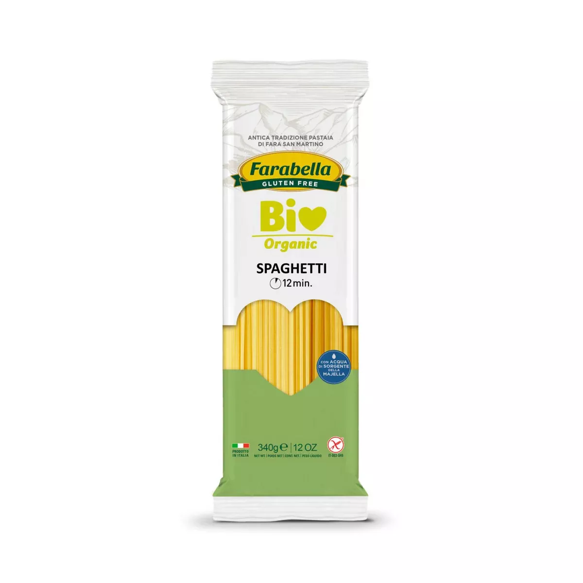 Farabella Organic Gluten Free Pasta Spaghetti, 12 oz | 340g