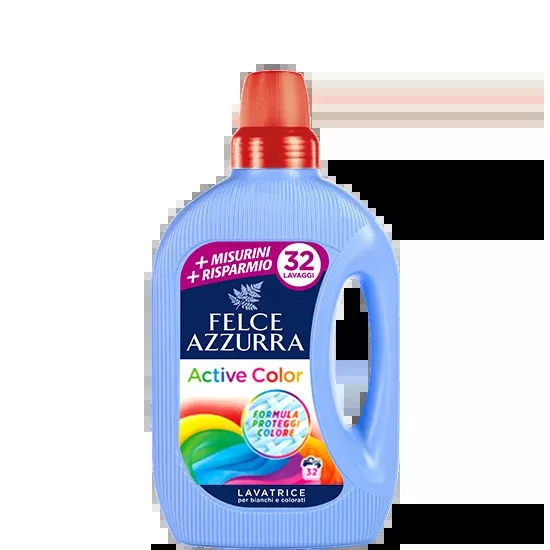 Felce Azzurra Detergent for Washing Machine Active Color, Lavatrice, 32 Loads, 1.6 Liter