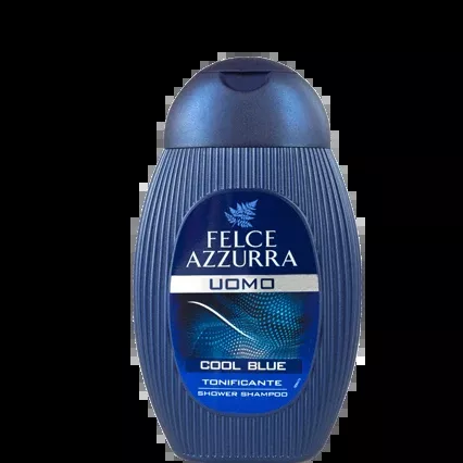 Felce Azzurra Uomo Shampoo & Shower Cool Blue, Extreme freshness, 8.4 oz | 250 ml