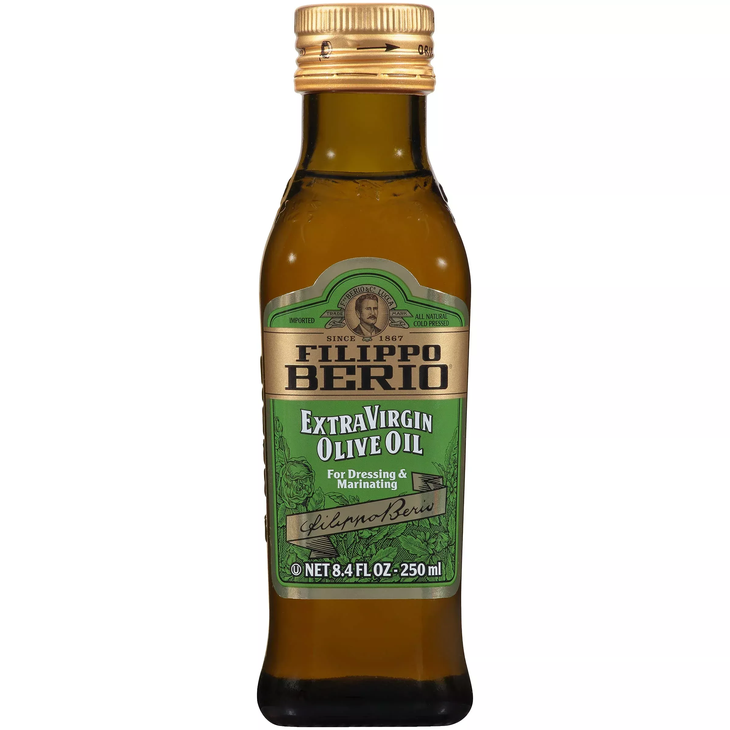 Filippo Berio Extra Virgin Olive Oil, 8.4 Ounce Glass Bottle (Pack Of 12)