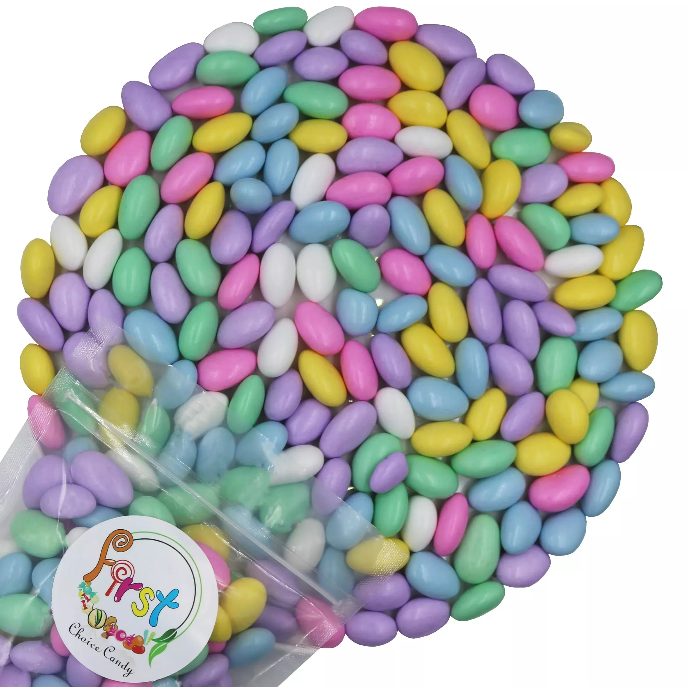 Firstchoicecandy Jordan Almonds (5 Pound, Assorted Pastel Colors)