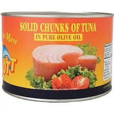 Flott Solid Chunk Tuna in olive oil Tin, 60 oz | 1700g