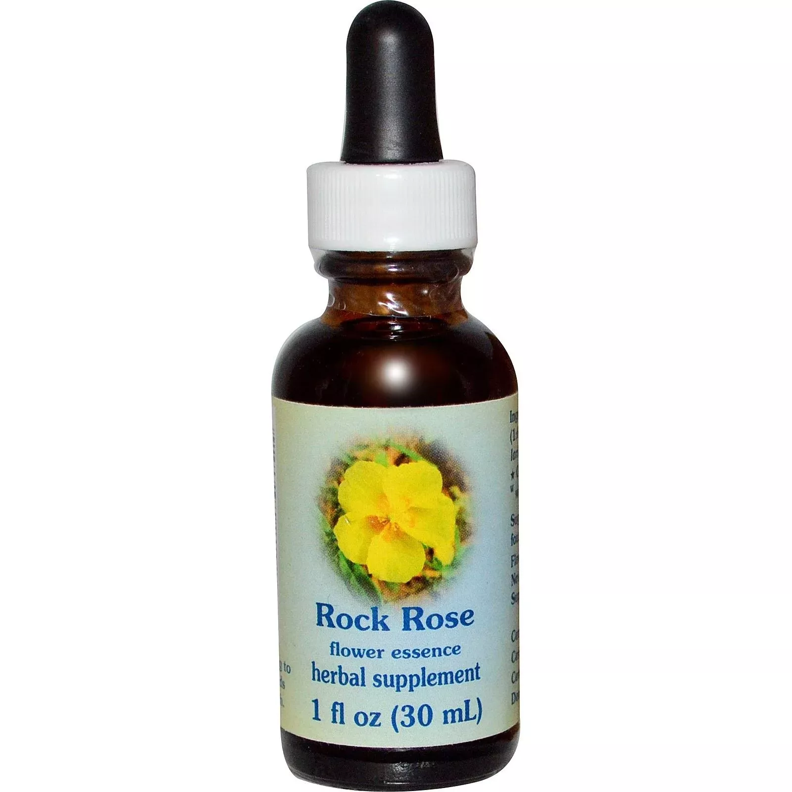 Flower Essence Services Dropper Herbal Supplements, Rock Rose, 1 Ounce